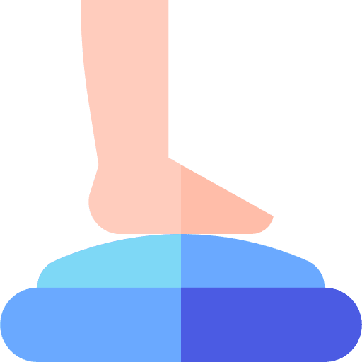 Balance sports and competition wellness foot icon