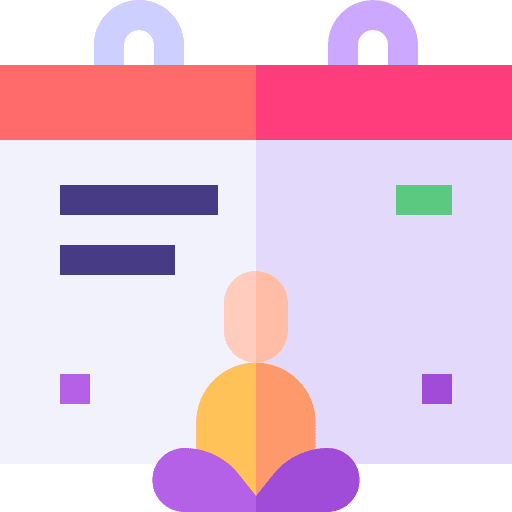 Calendar event time and date calendar icon