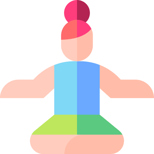 Lotus position woman meditation wellness icon