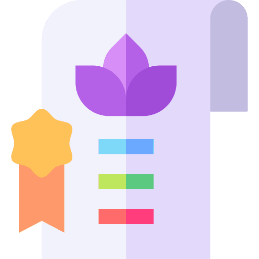 Certification yoga certification diploma icon