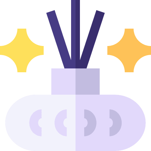 Incense burning aromatherapy spa icon