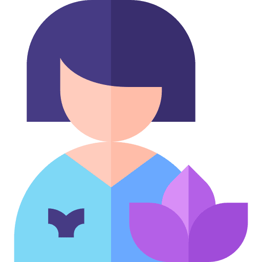 Instructor woman lotus wellness icon