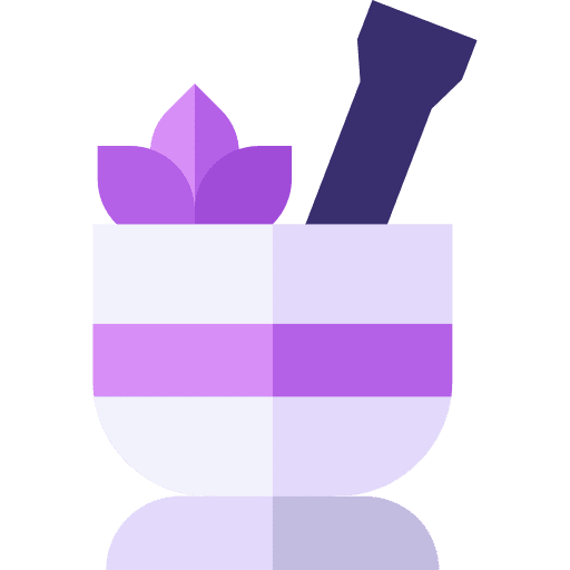 Mortar bowl wellness herbal icon