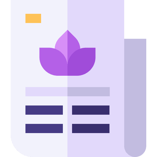 Newspaper lotus wellness news icon