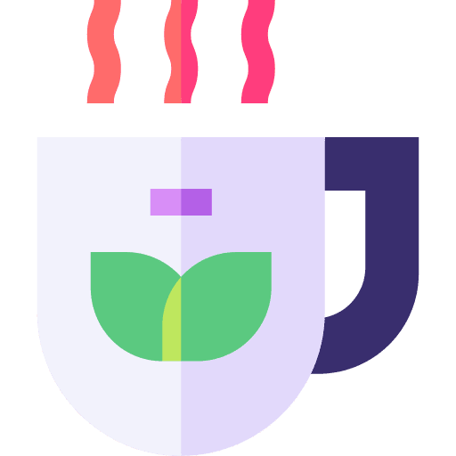 Tea cup tea bag infusion icon