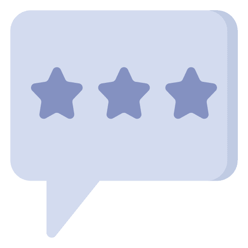 Review marketing testimony speech bubble icon