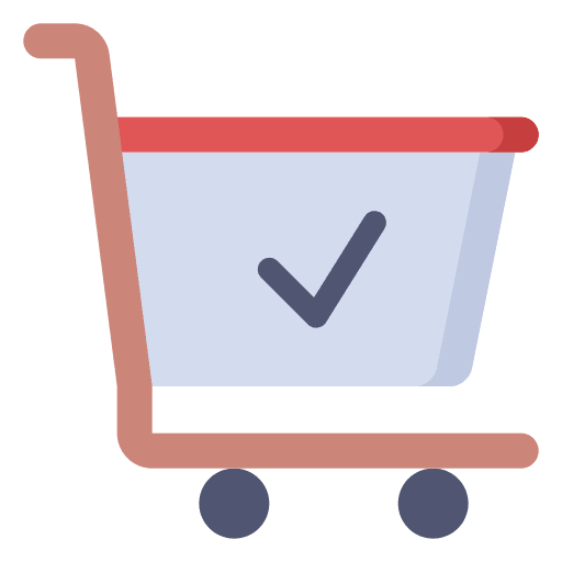 Check out commerce and shopping tick check out icon Check out commerce and shopping tick check out icon