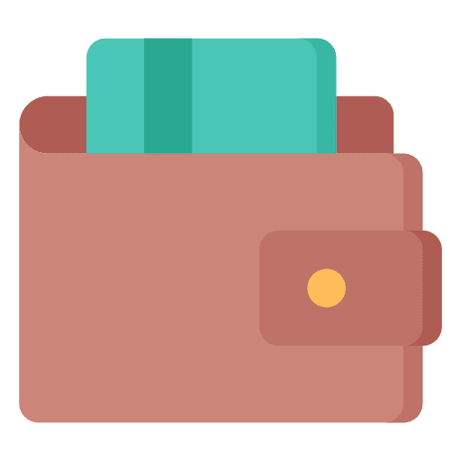 Wallet purse deposit currency icon Wallet purse deposit currency icon