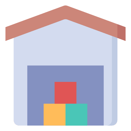 Warehouse factory storage delivery box icon Warehouse factory storage delivery box icon