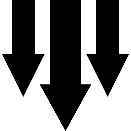 Decrease down arrow arrows directional icon