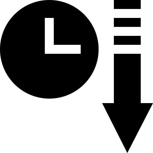 Decrease time and date statistics stats icon