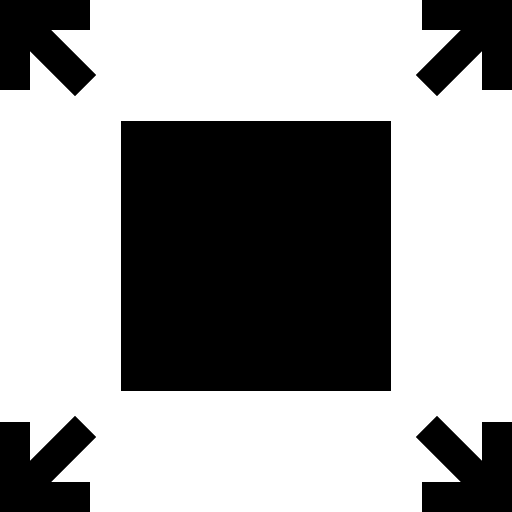 Resize multimedia option expand corners icon