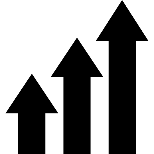 Increase arrow up increase direction icon Increase arrow up increase direction icon