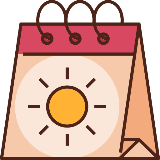 Calendar summer vacations summer break icon