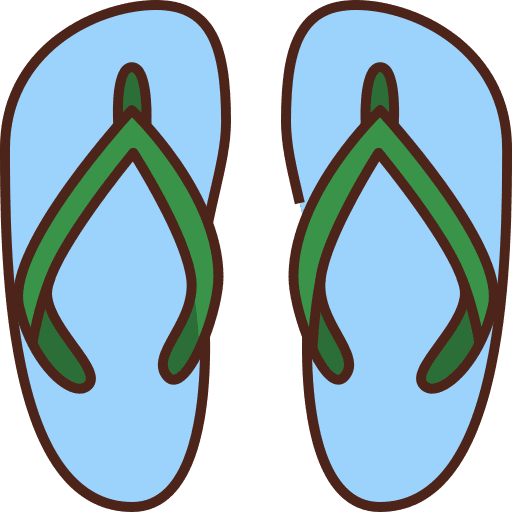 Flip flop sandals shoes summertime icon Flip flop sandals shoes summertime icon