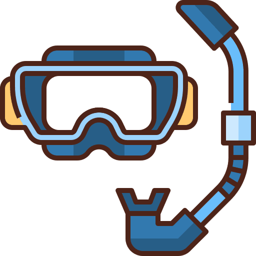 Snorkel diving glasses sports and competition snorkel icon Snorkel diving glasses sports and competition snorkel icon