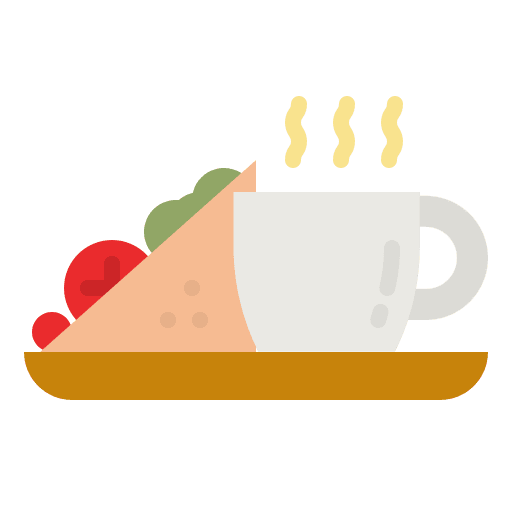 Breakfast food and restaurant breakfast hot coffee icon