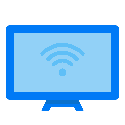 Smart tv wifi signal network smarthome icon Smart tv wifi signal network smarthome icon