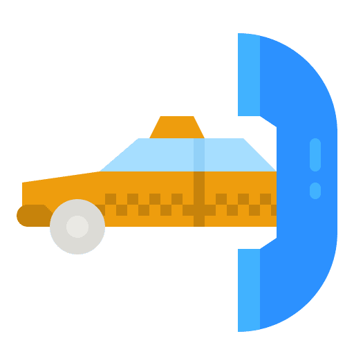 Taxi call center call phone icon Taxi call center call phone icon