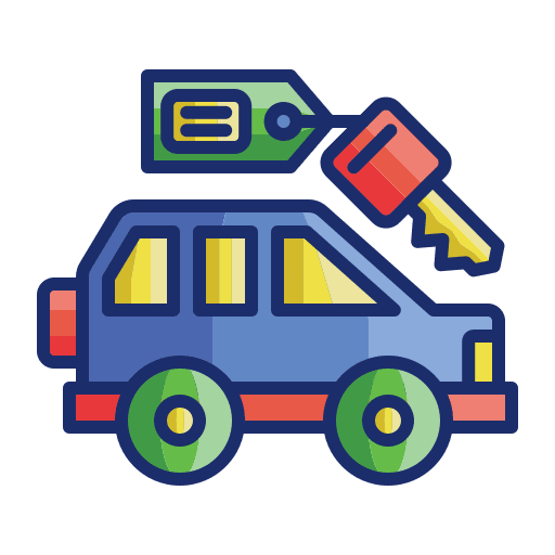 Rent a car automotive online renting icon Rent a car automotive online renting icon