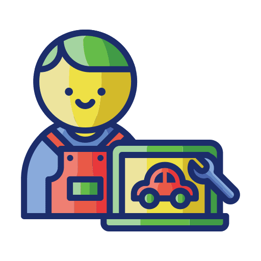 Car parts retailer transportation ecommerce icon Car parts retailer transportation ecommerce icon