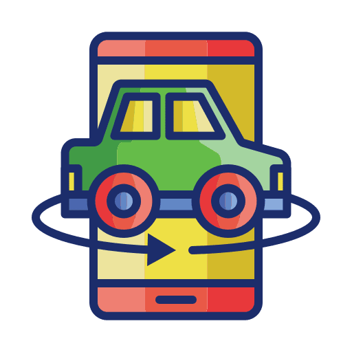 Virtual tour smartphone navigation business icon Virtual tour smartphone navigation business icon