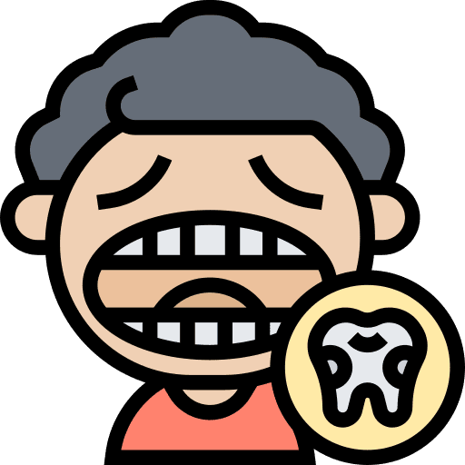 Caries tooth caries dentist icon