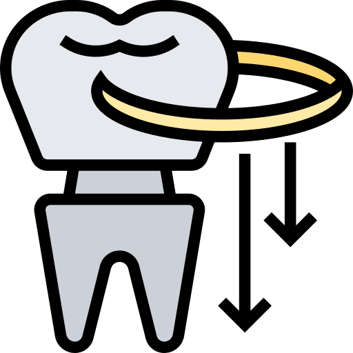 Dental crown healthcare and medical dental care prosthesis icon
