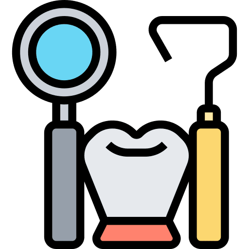 Dental hygiene dental care orthodontist medical tools icon