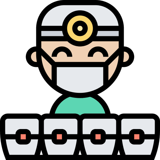 Orthodontist braces orthodontist dental care icon