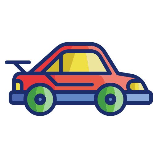Sports car traffic automobile drive icon Sports car traffic automobile drive icon