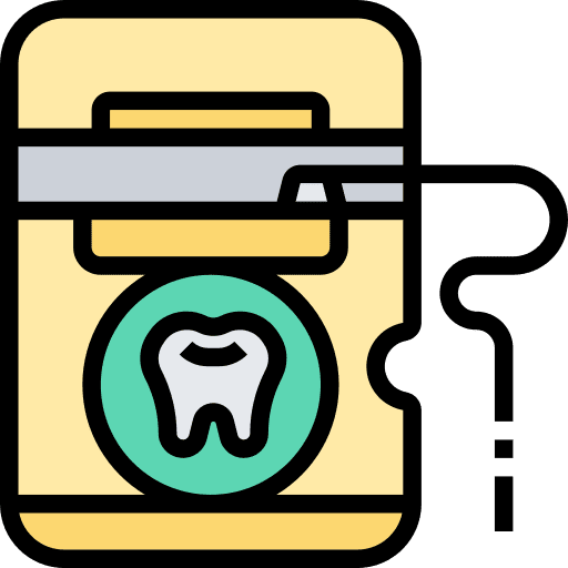 Dental floss dental hygiene cleaning teeth icon Dental floss dental hygiene cleaning teeth icon