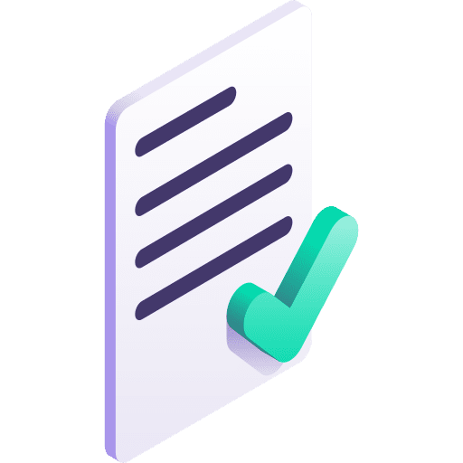 Approved isometric approval files and folders icon