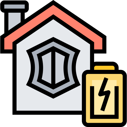 Battery smart house battery charging icon Battery smart house battery charging icon