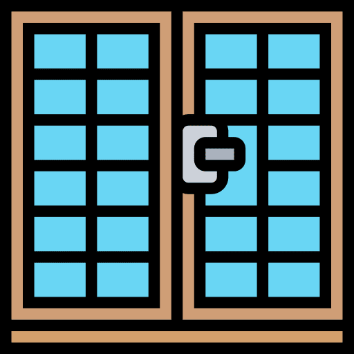 Window entrance lock door icon Window entrance lock door icon
