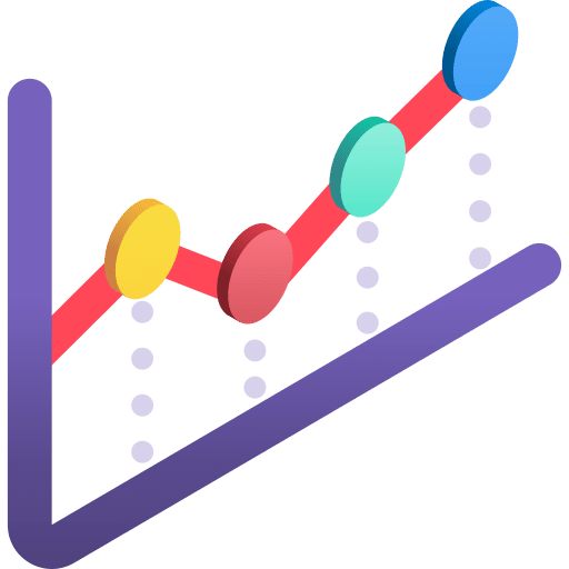 Chart business and finance bar graph business icon