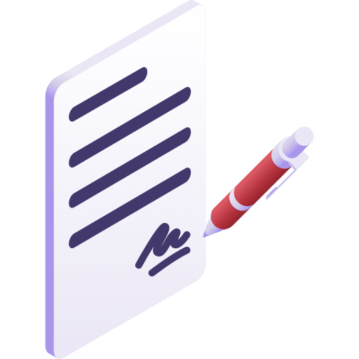 Contract signature enroll contract icon
