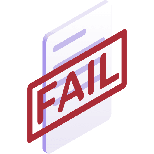 Fail document file paper icon