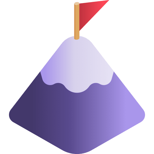 Summit aim landscape isometric icon