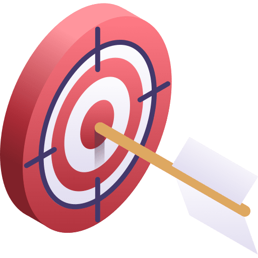 Target seo and web isometric goal icon