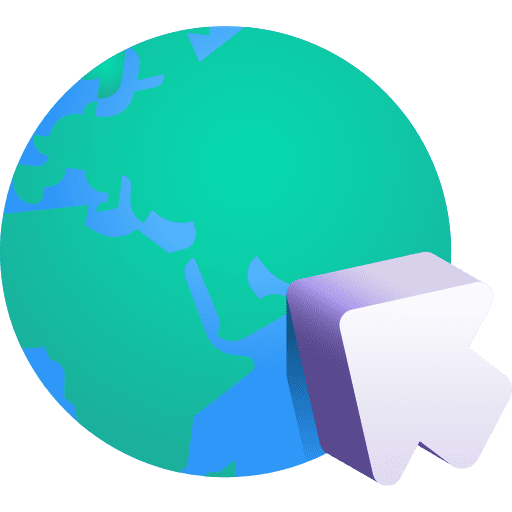 Website earth globe isometric worldwide icon