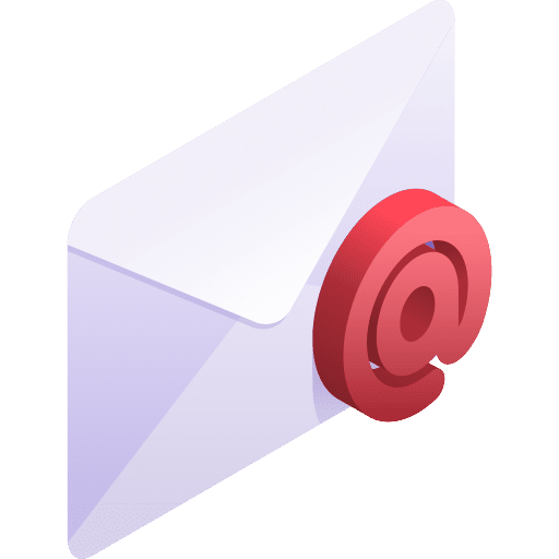 Email isometric email at sign icon