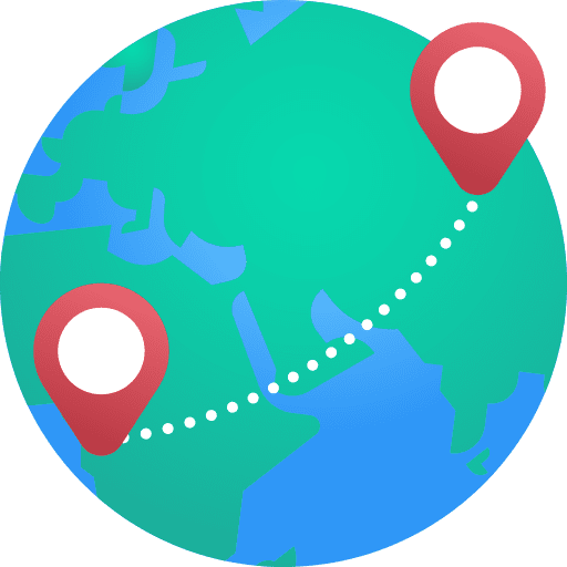Globe pin globe place icon
