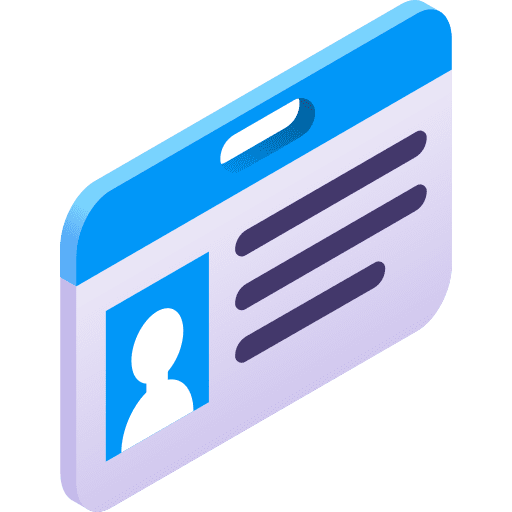 Id card contact information user identity icon