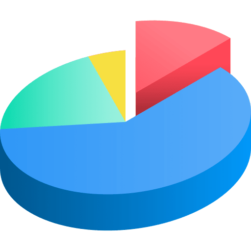 Pie chart graphical pie chart business and finance icon