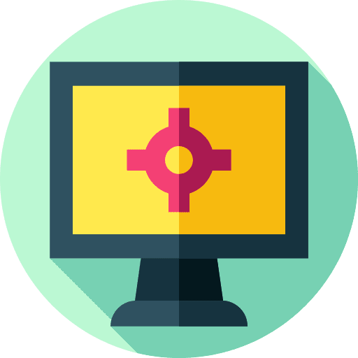 Gaming computer target aim icon Gaming computer target aim icon