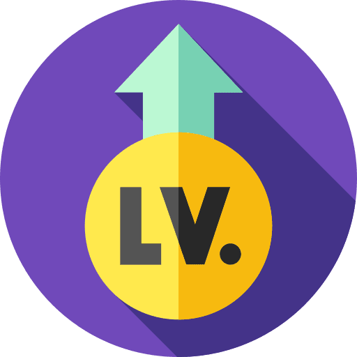 Level up sign gaming up arrow icon