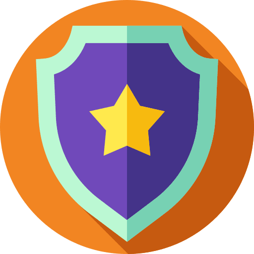 Shield protection videogame shield icon