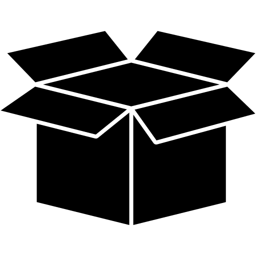 Open box cardboard delivery shipping and delivery icon