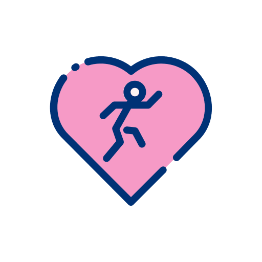 Running test healthcare and medical pulse heartbeat icon